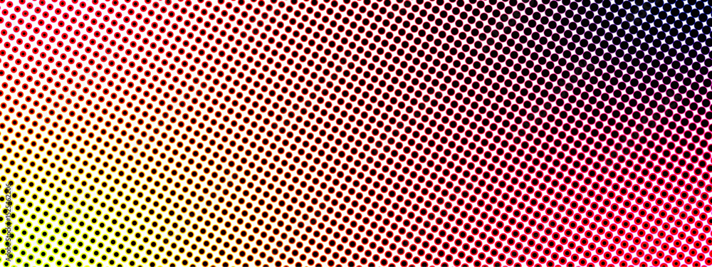 Poster abstract seamless halftone dot pattern transitioning from white. tightly spaced, evenly distributed 