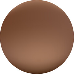 This is a uniform brown metallic ball with a soft lighting gradient that creates a realistic effect of volume and depth.