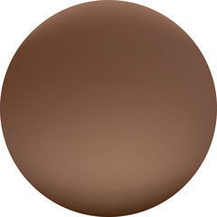This is a uniform brown metallic ball with a soft lighting gradient that creates a realistic effect of volume and depth.