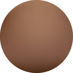 This is a uniform brown metallic ball with a soft lighting gradient that creates a realistic effect of volume and depth.