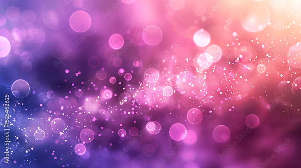 Aufkleber a vibrant and dreamy bokeh background features a gradient of pink and purple hues, creating a magica