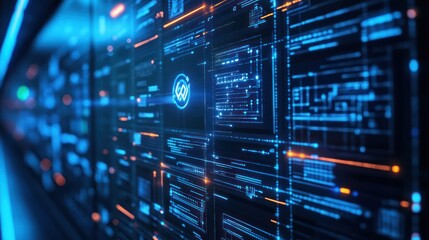 Futuristic Digital Interface: A Glimpse into the Realm of Technology