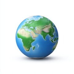 Naklejka premium Blue globe with spherical volume for design projects and educational use