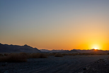 Sunset in the desert, Marsa Alam, Egypt