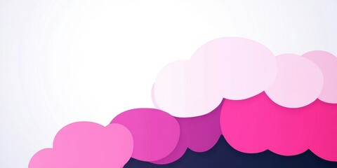 Fototapeta premium Abstract cloud design with pink and white gradient