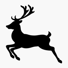 Deer silhouette vector illustration