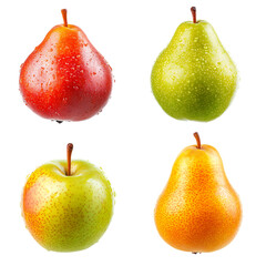 Fresh Delicious Apple pear fruit on Transparent png