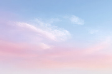 Obraz premium serene sky gradient blending soft blue pink and violet hues seamlessly