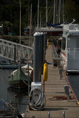 Busy bridge near Point Hudson Marina gangway