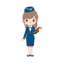 
illustration design of a flight attendant