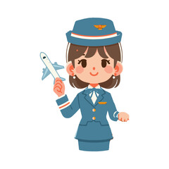 
illustration design of a flight attendant