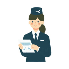 
illustration design of a flight attendant