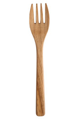 Wooden fork for serving food isolated on transparent background