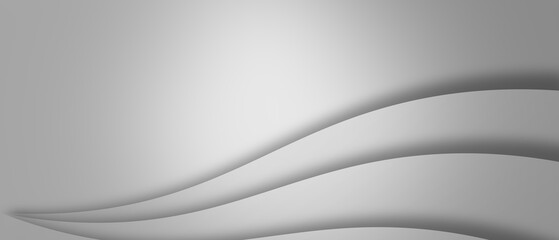 Abstract modern gradient gray curve banner background