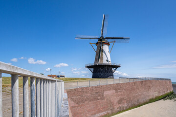 Oranjemolen corn mill in Vlissingen, Netherlands