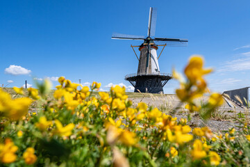 Oranjemolen corn mill in Vlissingen, Netherlands
