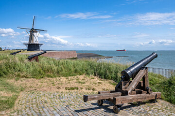 Oranjemolen corn mill in Vlissingen, Netherlands