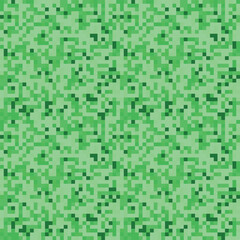 Pixel grass seamless pattern. Green mosaic pattern. Pixel texture 