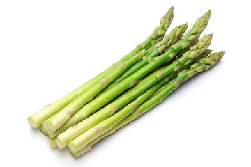 Fresh green asparagus spears isolated