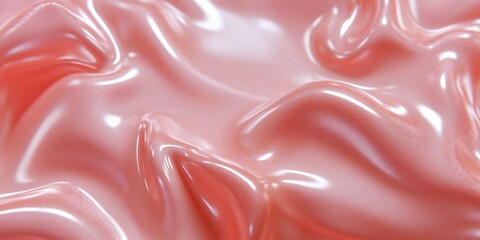 Fototapeta premium Pink shiny fabric texture with smooth folds and elegant creases