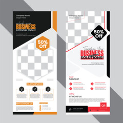 Creative Corporate Agency roll up banner design Template.