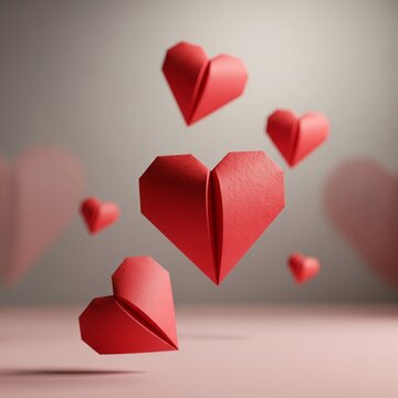 Naklejki red heart on a red background