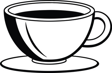Coffee cup icon, outline mug vector, linear drink symbol







