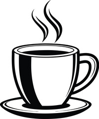 Coffee cup icon, outline mug vector, linear drink symbol







