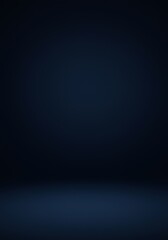 Obraz premium Dark Blue Gradient Studio Background