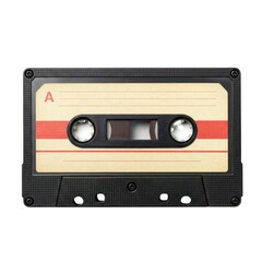 Obraz premium Vintage audio cassette tape music recording device sound media retro