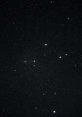 Dark Night Sky with Bright Stars and Constellations