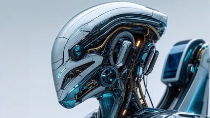 Obraz premium A1 Roboter Modelle Betriebn mit AI-KI