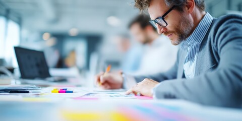 Busy Accountants Conducting Tax Audits in Office Workspace