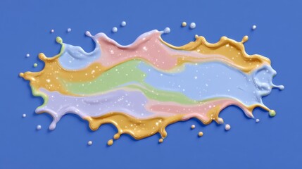 Obraz premium Pastel Glitter Liquid Splash Abstract Background Texture