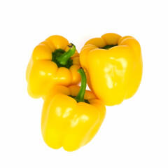 Natural and Fresh Yellow bell peppers isolated