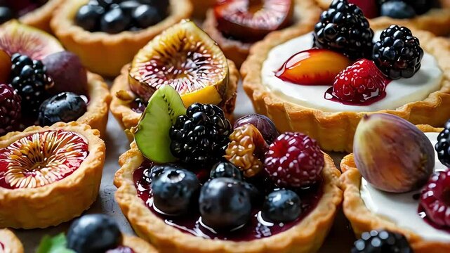 fruit tart with berries
