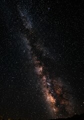 Fototapeta premium Vertical Nightscape Image of the Milky Way Galaxy