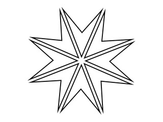 Obraz premium black and white star bullet symbol collection