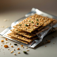 So sweet Multigrain Crackers isolated