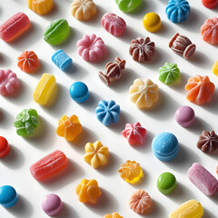So sweet Small flavored candy isolated