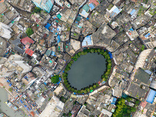 The last water reservoir in Dhaka, Bangladesh