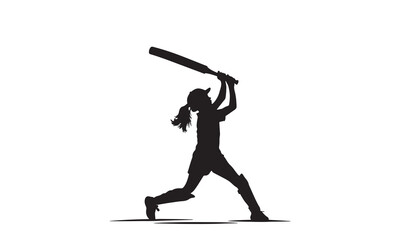 Girl Playing Cricket