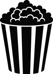 vector illustration of a glass of popcorn