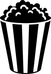 vector illustration of a glass of popcorn