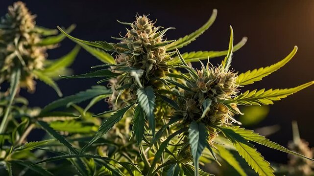 cannabis in the grass