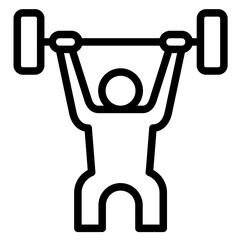 Weightlifting Vector Style Icon