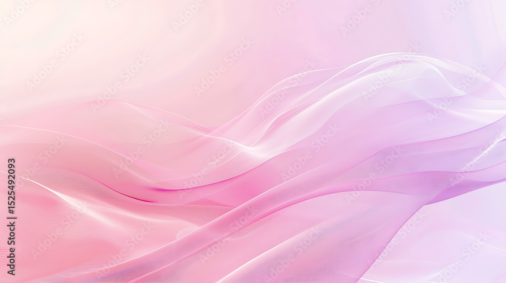 Leinwandbilder A delicate abstract background featuring flowing waves of soft pink and purple hues, creating a visually soothing and modern aesthetic with smooth gradients and elegant curves