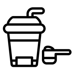 Obraz premium Protein Shake Vector Style Icon
