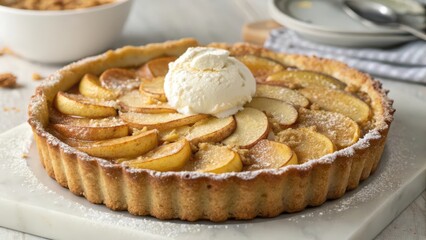 apple pie on a plate