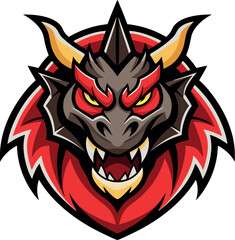 Dragon Head Vector Logo – Animal Mascot Illustration